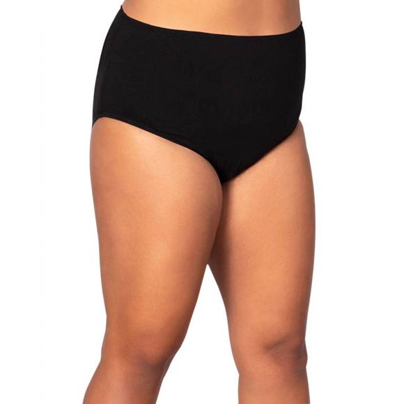 NEW ON THE PLUS SIDE plus size cotton solid panties in black - Picture 1 of 2
